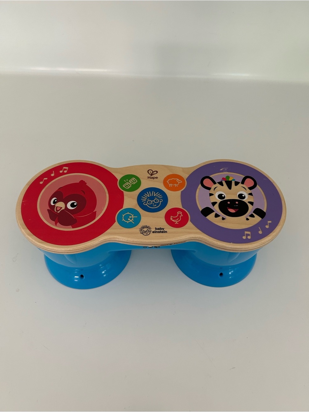 Hape Baby Einstein Upbeat Tunes Double Drum Wooden Musical Toy